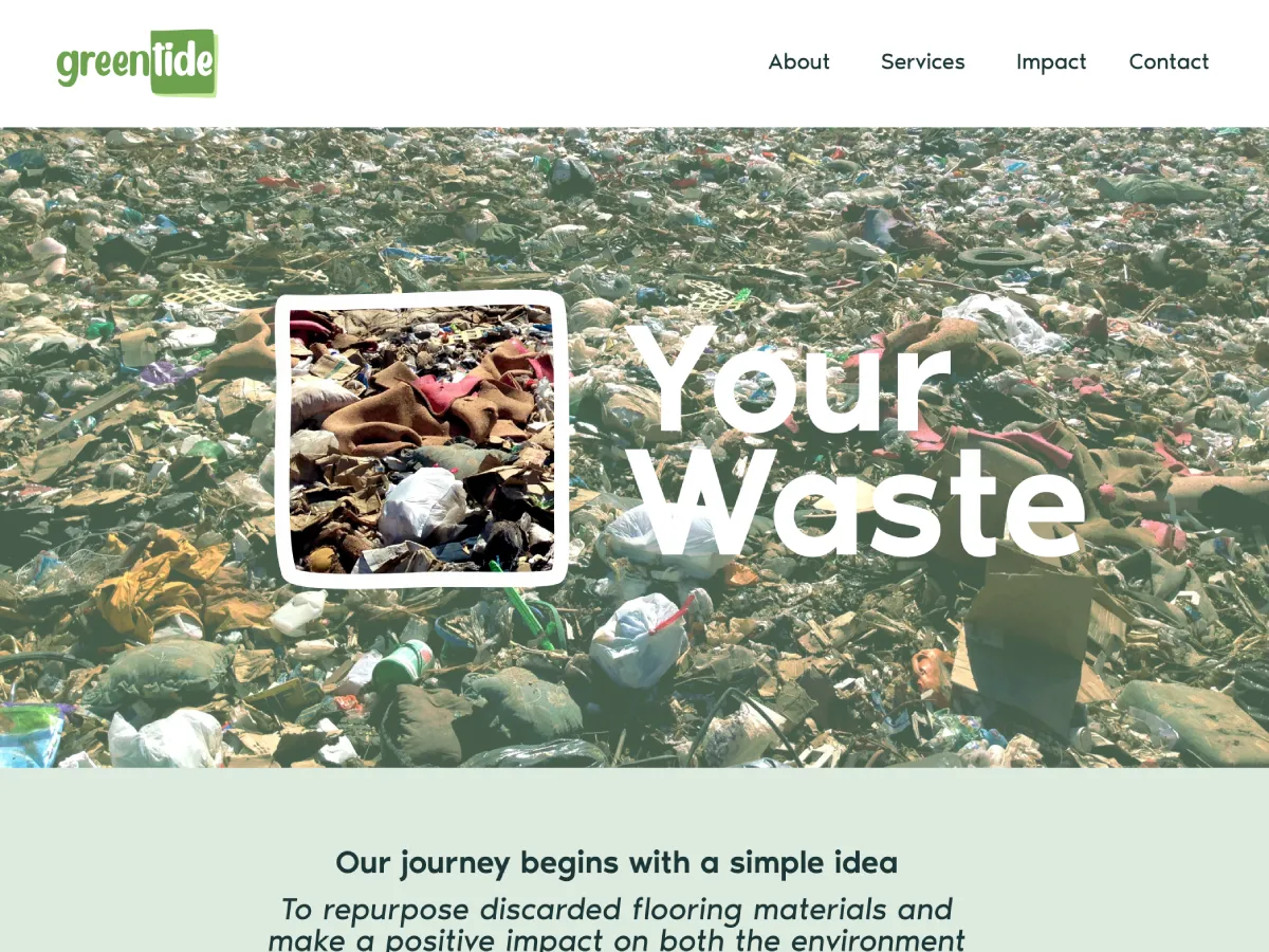 Greentide Home website screenshot — project by Johnnybits